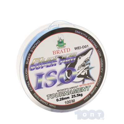 Леска плетенка SHARK FLUORINE super PRO 100м. 0,28 мм./25,5 кг.