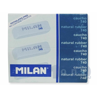 Ластик Milan 740 cкошенный натур.каучук 52*19*7мм ССМ740G Только по 40 шт