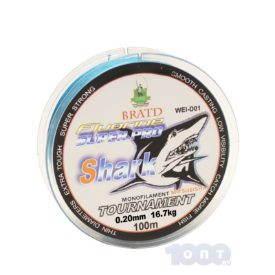 Леска плетенка SHARK FLUORINE super PRO 100м. 0,20 мм./16,7 кг.