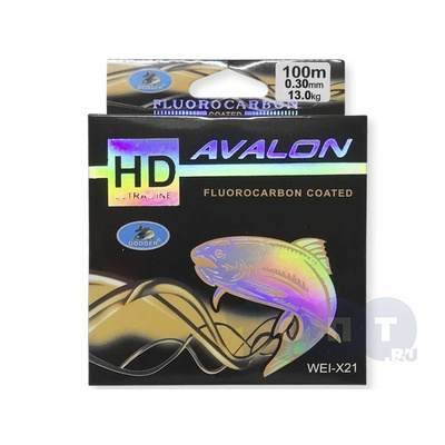 Леска AVALON FLUOROCARBON 100м. 0,30 мм./13 кг.